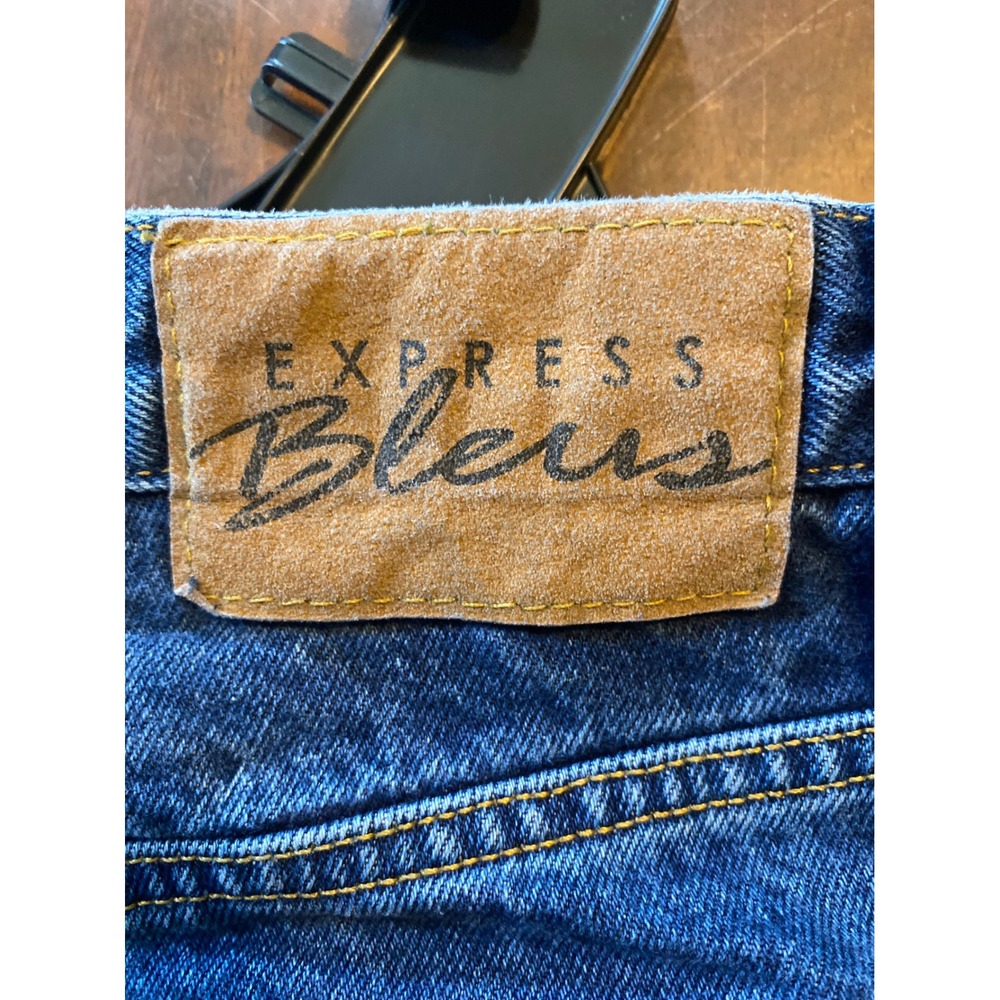 Express Bleus Vintage Bootcut Jeans Medium Wash Denim Blue Mens - Picture 3 of 5